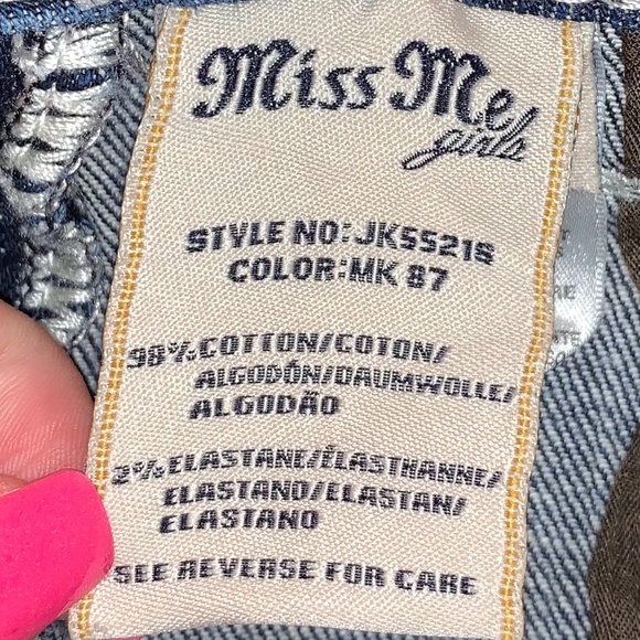 Miss Me Kids Blue Jeans with Silver Embellishments - Picture 7 of 7